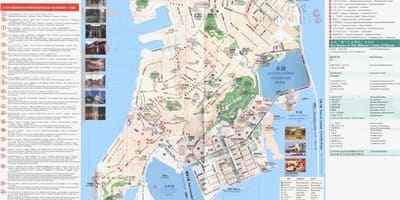 마카오 공공 버스로 교통 경로를 지도